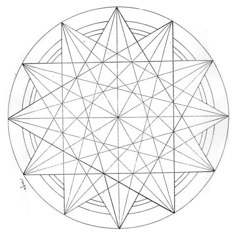 Geometric Mandala Coloring Page